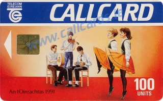 An tOireachtas 1991 Callcard (front) An tOireachtas 1991 Callcard (front)