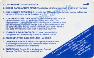 Horse Racing in Ireland Callcard (back) Horse Racing in Ireland Callcard (back)