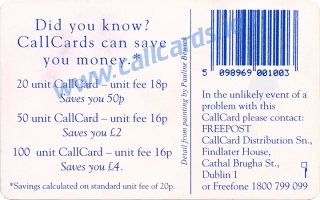 Oisin Returning From Tir Na Nog Callcard (back) Oisin Returning From Tir Na Nog Callcard (back)