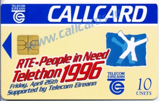 Telethon 1996 Callcard (front) Telethon 1996 Callcard (front)