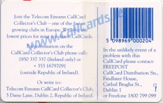 Callcard Collectors Club (Squirrel) Callcard (back) Callcard Collectors Club (Squirrel) Callcard (back)