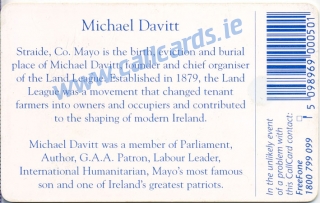Michael Davitt Callcard (back) Michael Davitt Callcard (back)