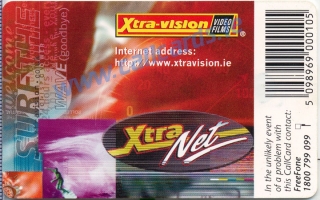 Xtra-Vision Callcard (back) Xtra-Vision Callcard (back)