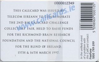 Callcard Challenge Collectors Fair 1997 Callcard (back) Callcard Challenge Collectors Fair 1997 Callcard (back)