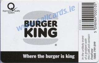 Burger King Callcard (back)