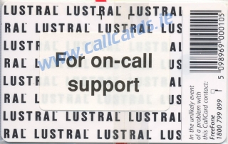 Lustral Callcard (back) Lustral Callcard (back)