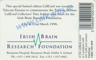 Collectors Fair 1998 Callcard (back) Collectors Fair 1998 Callcard (back)