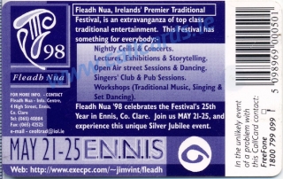 Fleagh Nua Callcard (back) Fleagh Nua Callcard (back)