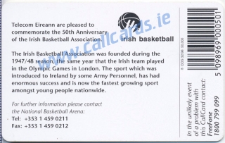 Irish Basketball Callcard (back) Irish Basketball Callcard (back)