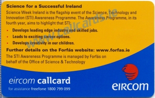 Science Week Callcard (back) Science Week Callcard (back)