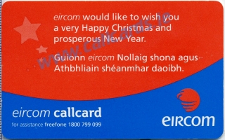 Christmas 1999 General Issue Callcard (back) Christmas 1999 General Issue Callcard (back)