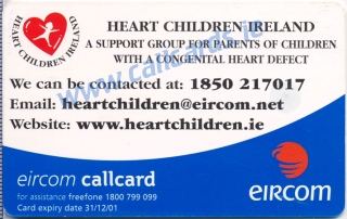 Heart Children Ireland Callcard (back) Heart Children Ireland Callcard (back)